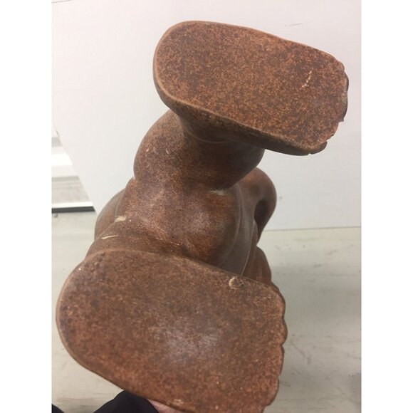 Vintage 1973 Ceramic Terracotta Mayan Figurine Male Carrying Water Basket Made I - Picture 8 of 10